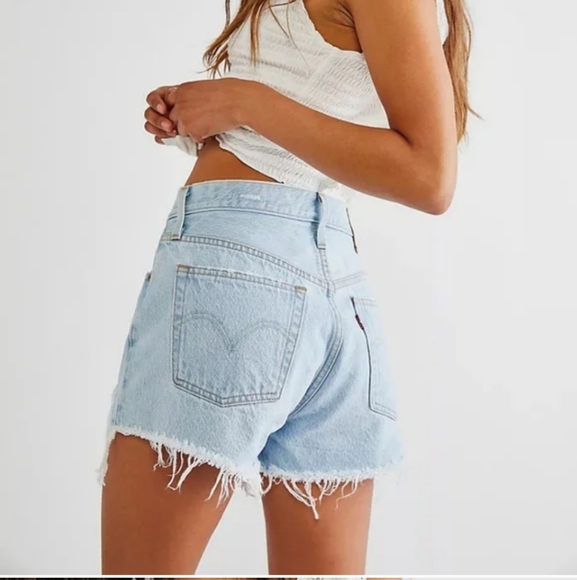 Levi's 501 Shorts High Rise Button Fly Luxor - Picture 3 of 7